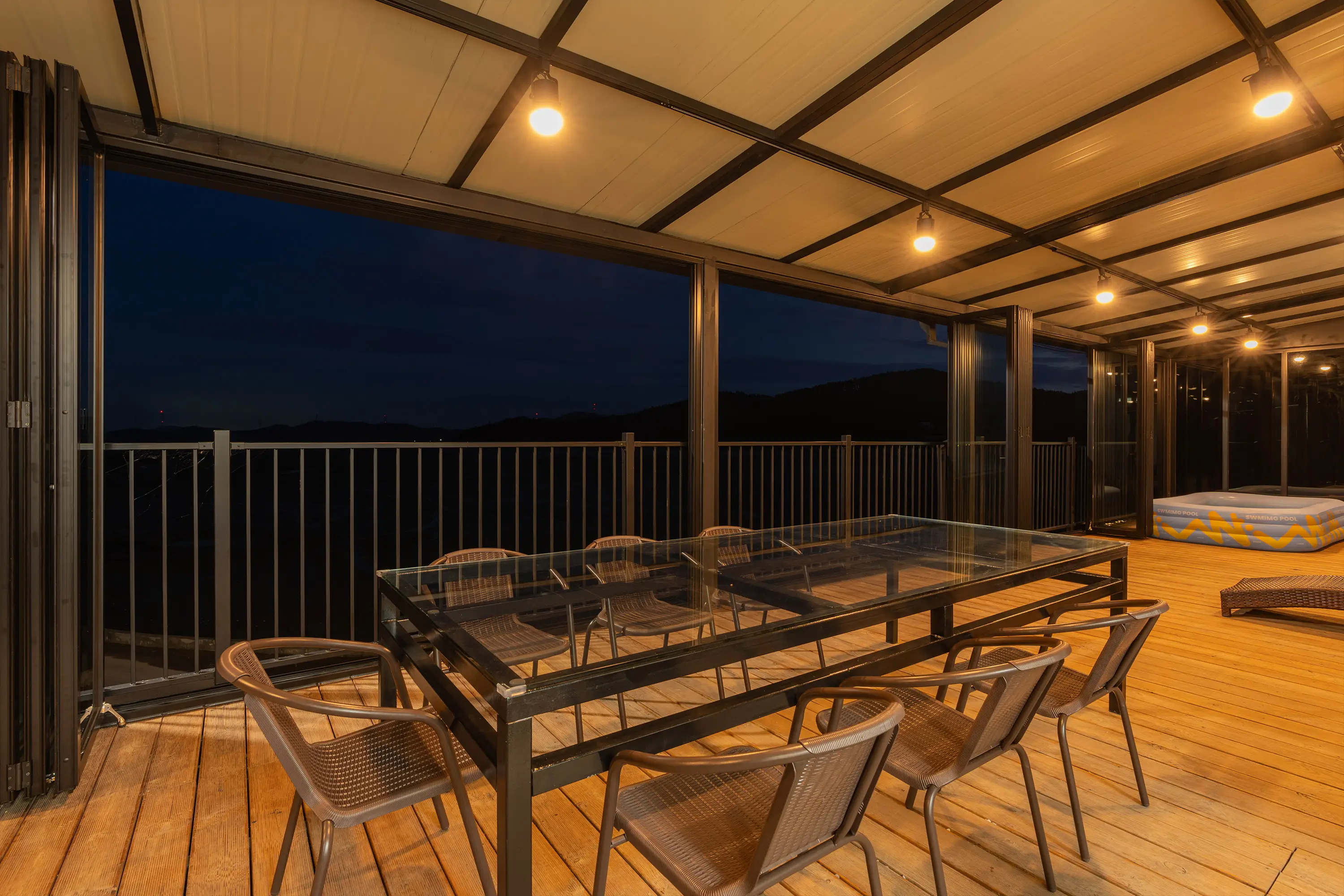 The deck in the evening