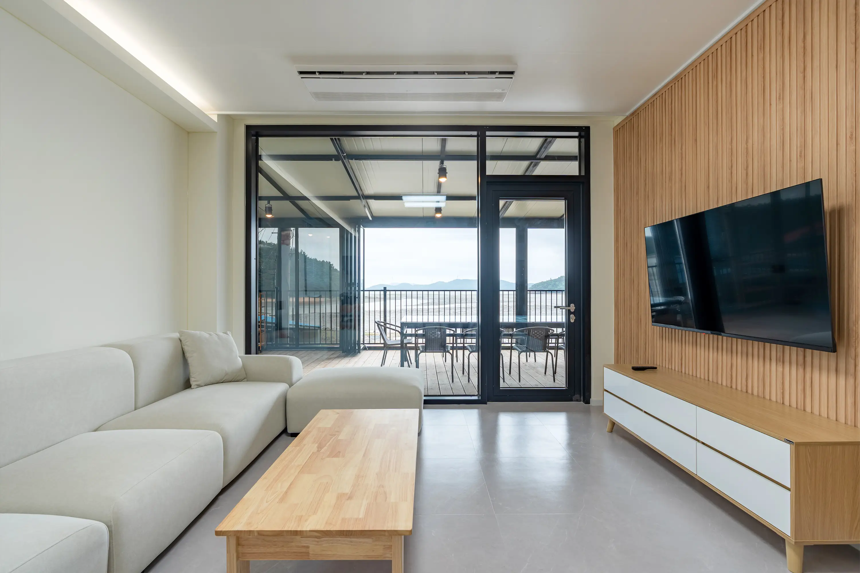 First-floor living room and sofa